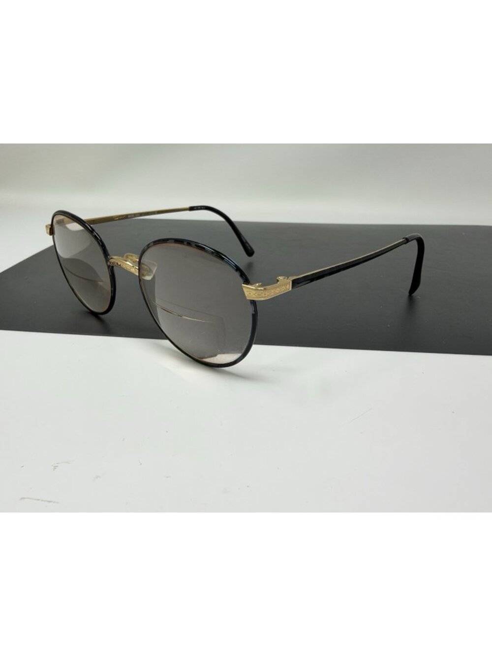 Vintage Tura Eyeglasses Frame Only  Model 205 Blue Gold 48